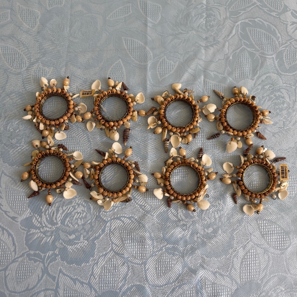 Set of 8 Seashell Napkin Rings